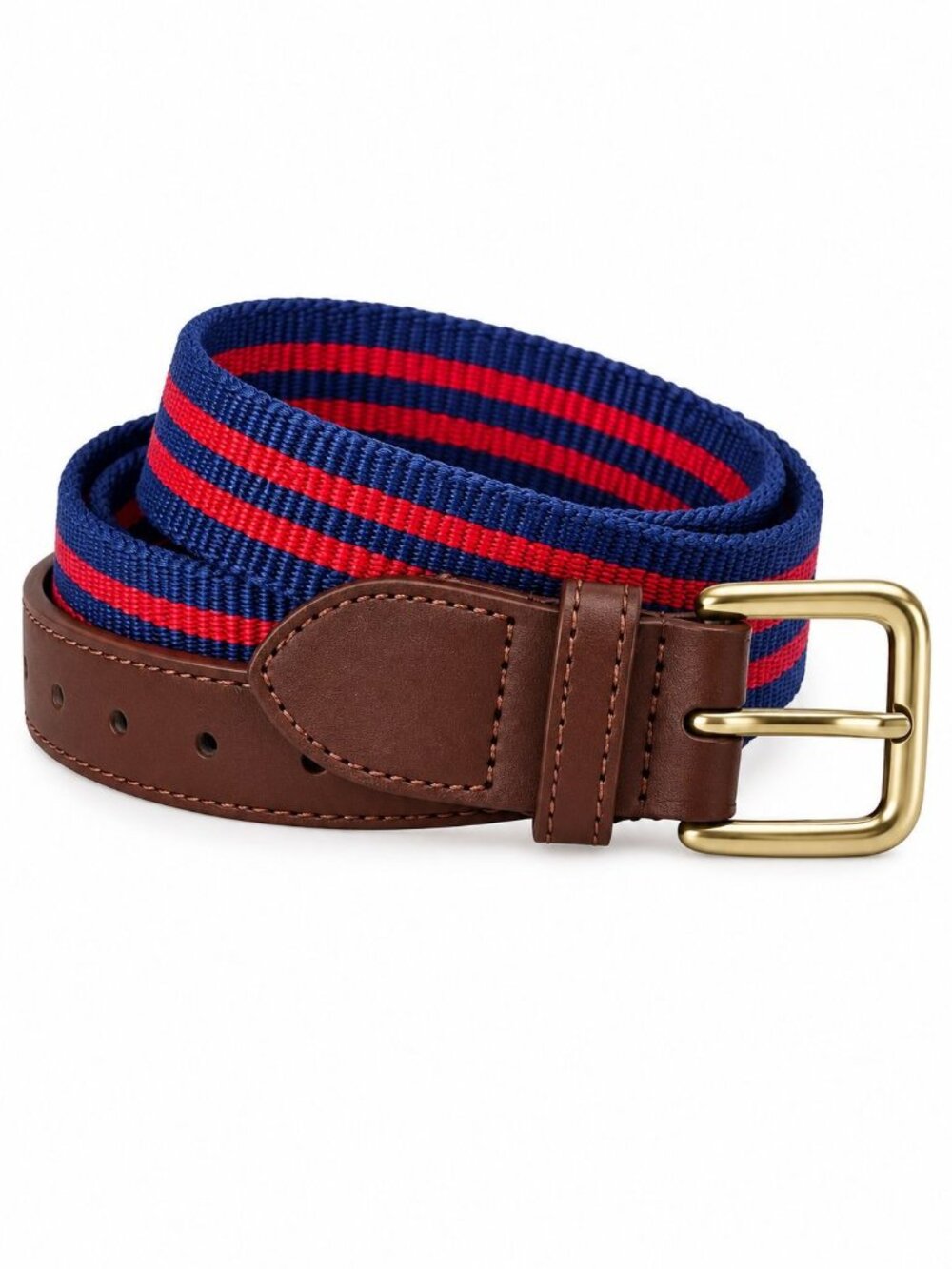 Boys Adjustable Striped Belt, Navy/Red, Size Medium NWT Wonder Nation